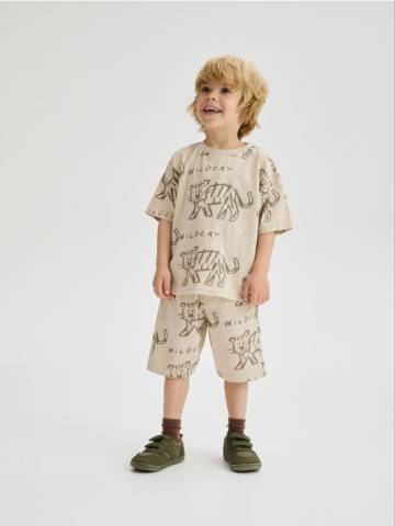 Reserved - Бавовняний комплект - бежевий - 5199S-08X