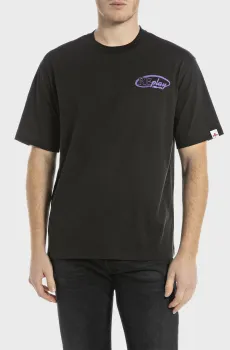 Мужская черная футболка Черный L Replay M3224 .000.2660