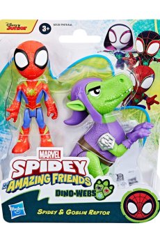 Игровые фигурки Marvel Toys Spidey & Goblin Raptor, от 3 лет, 10.16 см, 2 шт (F9478/G0120)