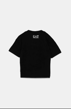 Детская хлопковая футболка EA7 Emporio Armani