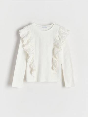 Reserved - GIRLS` BLOUSE - кремовий - 982BO-01X Reserved - GIRLS` BLOUSE - кремовий - 982BO-01X