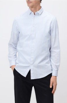 Reserved - Рубашка regular fit в полоску - блідо-блакитний - 550HT-05P