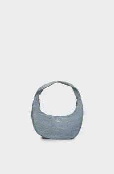 Женская голубая джинсовая сумка SOFT CRESCENT Голубой ONESIZE Calvin Klein LV04F3207G