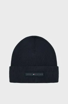 Мужская темно-синяя шапка TH SKYLINE BEANIE Синий ONESIZE Tommy Hilfiger AM0AM11495
