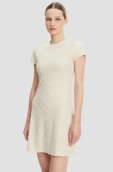 Женское бежевое платье с узором Бежевый XS Guess V5GK07.KCT02;FNFN