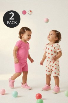 Бавовняні велосипедки – набір 2 шт - кремовий