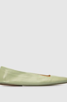 Зеленые кожаные балетки Distesa