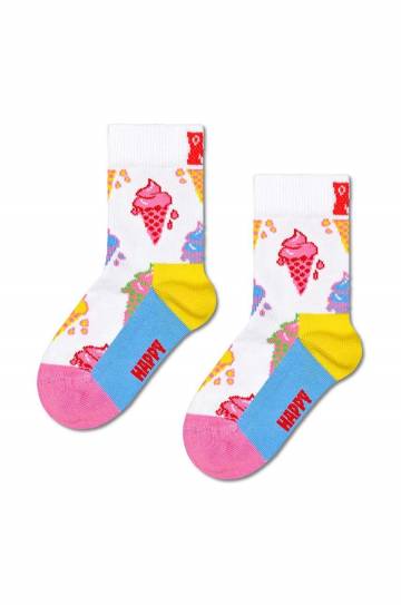 Детские носки Happy Socks Kids Ice Cream Sock цвет белый Детские носки Happy Socks Kids Ice Cream Sock цвет белый