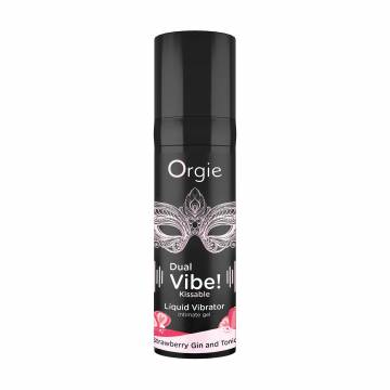 Жидкий вибратор Orgie Dual Vibe! Kissable Liquid Vibrator Strawberry Gin and Tonic, 15 мл Жидкий вибратор Orgie Dual Vibe! Kissable Liquid Vibrator Strawberry Gin and Tonic, 15 мл