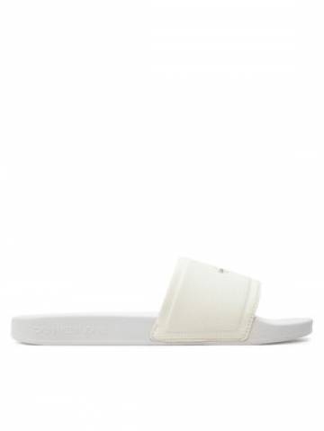 Calvin Klein Jeans Шльопанці Slide Institutional Metallic YM0YM01018 Білий Calvin Klein Jeans Шльопанці Slide Institutional Metallic YM0YM01018 Білий