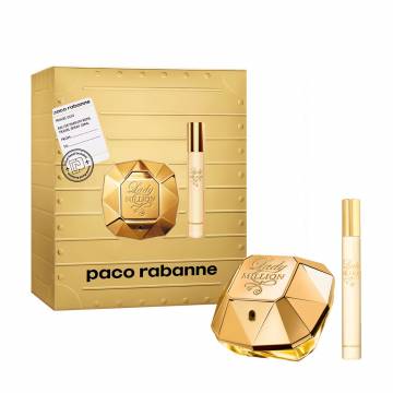 Парфюмированный набор женский Rabanne Lady Million (парфюмированная вода, 80 мл + парфюмированная вода, 20 мл) Парфюмированный набор женский Rabanne Lady Million (парфюмированная вода, 80 мл + парфюмированная вода, 20 мл)