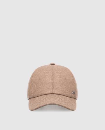 Бежевая кепка из шерсти и кашемира