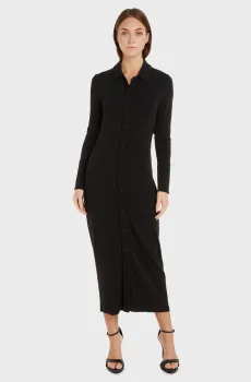 Женское черное платье FLUID JERSEY Черный S Calvin Klein K20K205760