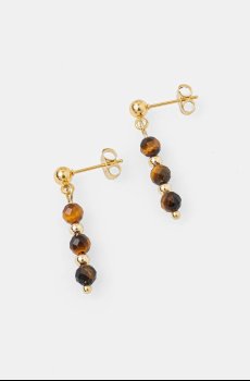 Серьги пусеты ручной работы с тигровым глазом Answear.LAB