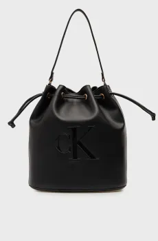 Женская черная сумка BOLD LARGE BUCKET BAG Черный ONESIZE Calvin Klein LV04F3232G