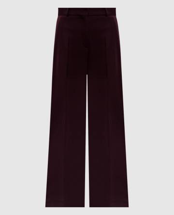 Бордовые штаны Alana из шерсти
