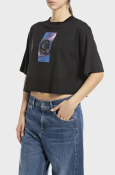 Женская черная футболка Черный S Replay W3147A.000.20994