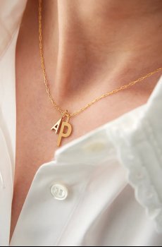 Позолоченный серебряный кулон Design Letters