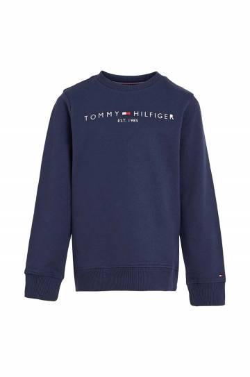 Детская хлопковая кофта Tommy Hilfiger цвет синий с аппликацией Детская хлопковая кофта Tommy Hilfiger цвет синий с аппликацией
