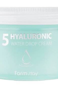 Увлажняющий крем для лица FarmStay Hyaluronic 5 Water Drop Cream с 5 видами гиалуроновой кислоты, 80 мл