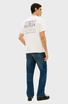 Мужская белая футболка HERITAGE SERIES TEXT Белый S Tommy Hilfiger MW0MW42374