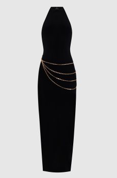 Черное платье SYBIL с цепочкой