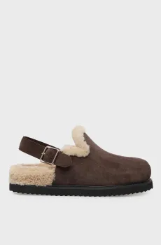 Женские коричневые замшевые клоги Heinola Коричневый 37 PRPY PRFAS3190W