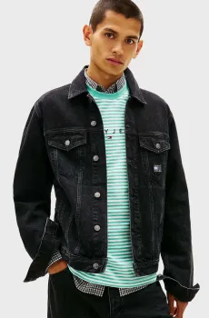 Мужская черная джинсовая куртка RYAN Черный M Tommy Jeans DM0DM22670