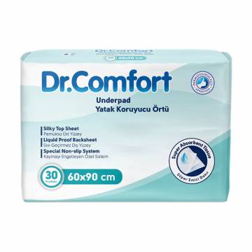 Одноразовые пеленки Dr.Comfort Поглинаючі, 60*90 см, 30 шт Одноразовые пеленки Dr.Comfort Поглинаючі, 60*90 см, 30 шт