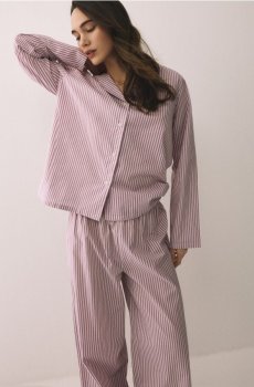 Reserved - Бавовняний піжамний комплект - фіолетовий - 058HQ-45X