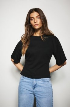 Reserved - Приталена футболка - чорний - 796HO-99X