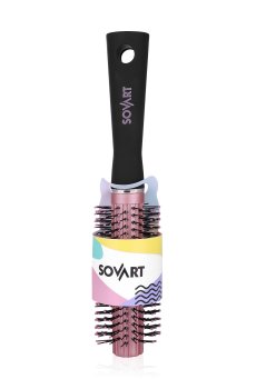 Щетка-браш для волос Sovart непродуваемая, розовая, диаметр 25 мм