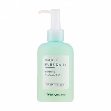 Очищающая гель-пенка Thank You Farmer Back To Pure Daily Foaming Gel Cleanser для чувствительной кожи лица, 200 мл Очищающая гель-пенка Thank You Farmer Back To Pure Daily Foaming Gel Cleanser для чувствительной кожи лица, 200 мл
