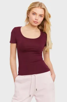 Женская бордовая футболка Бордовый L Tally Weijl STSCOORLAS