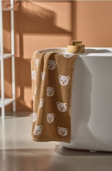 Рушник із ведмедиками - бежевий