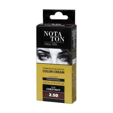 Крем-краска для бровей и ресниц Notaton Eyebrow & Eyelash Dye Color Cream 2.50 Темно-каштановый, 15 мл Крем-краска для бровей и ресниц Notaton Eyebrow & Eyelash Dye Color Cream 2.50 Темно-каштановый, 15 мл