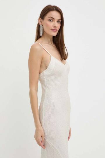 Платье Elisabetta Franchi цвет бежевый maxi облегающее AR47J42E2 Платье Elisabetta Franchi цвет бежевый maxi облегающее AR47J42E2