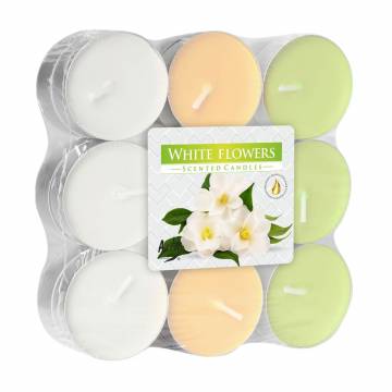 Ароматическая свеча Bispol Scented Candle White Flowers, 18 шт (p15-179 s18)