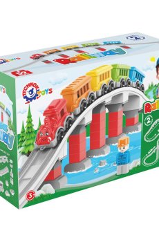 Конструктор блочный TechnoK Железная дорога, в коробке, от 3 лет, 59 деталей (1300)