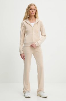 Спортивные штаны из велюра Juicy Couture DEL RAY POCKETED PANT