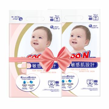 Подгузники Goo.N Plus размер М (6-11 кг), 2*56 шт Подгузники Goo.N Plus размер М (6-11 кг), 2*56 шт