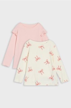 Футболки з довгим рукавом, упаковка 2 шт. - кремовий