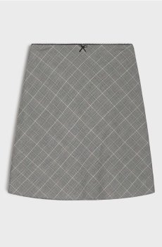 Міні-спідниця в клітинку - різнобарвний