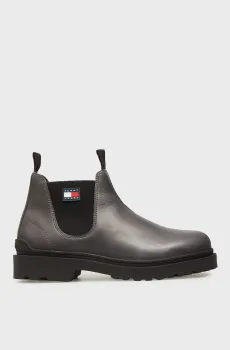 Мужские серые кожаные челси Серый 44 Tommy Jeans EM0EM01630