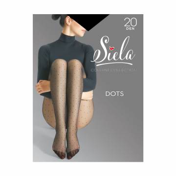 Колготки женские Siela Dots без шортиков, 20 DEN, Nero, размер 3 Колготки женские Siela Dots без шортиков, 20 DEN, Nero, размер 3