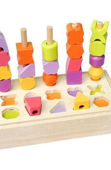 Детская развивающая игрушка-сортер Shantou Jinxing Five Pillar Building Block Set, от 3 лет (C9407)