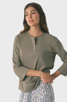 Женский оливковый лонгслив Оливковый L womensecret 3272284