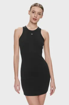 Женское черное платье TJW ESSENTIAL RIB TANK BODYCON Черный M Tommy Jeans DW0DW17406