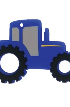Детская игрушка-прорезыватель для зубов Lindo Трактор синий, от 3 месяцев (LI 328-43)