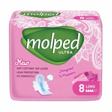 Гигиенические прокладки Molped Ultra Long, 8 шт Гигиенические прокладки Molped Ultra Long, 8 шт